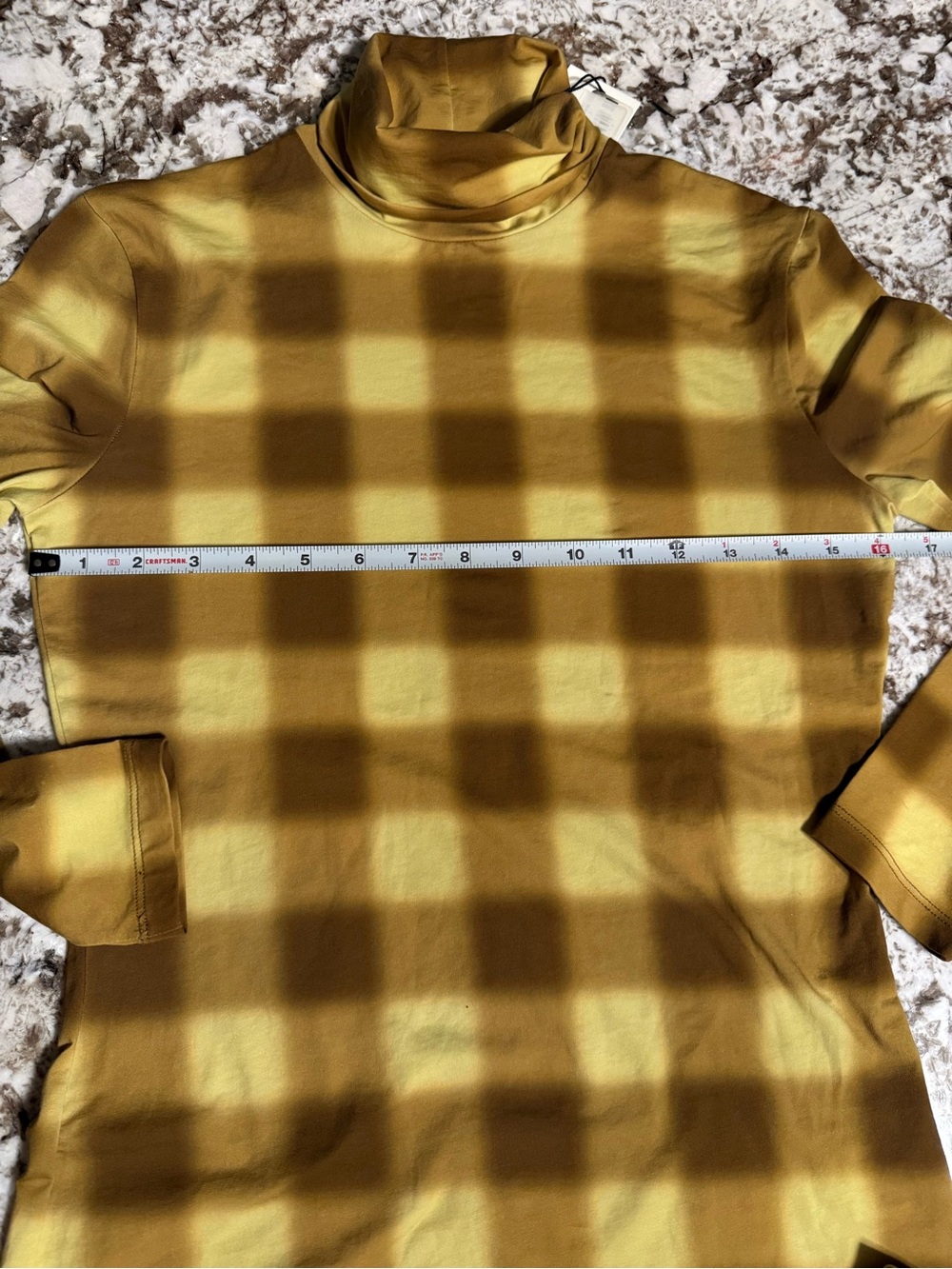Proenza Schouler Women XS Gold Brown Plaid Turtleneck Top NWT Luxury Designer - Picture 5 of 16
